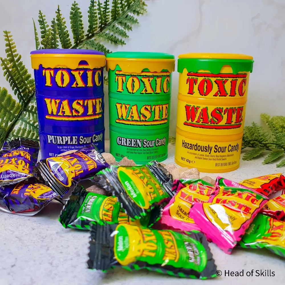 Toxic Waste Mega Saure Bonbons Head of Skills