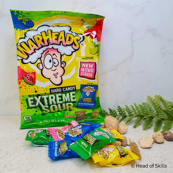Warheads Extrem Sour Candy Head of Skills