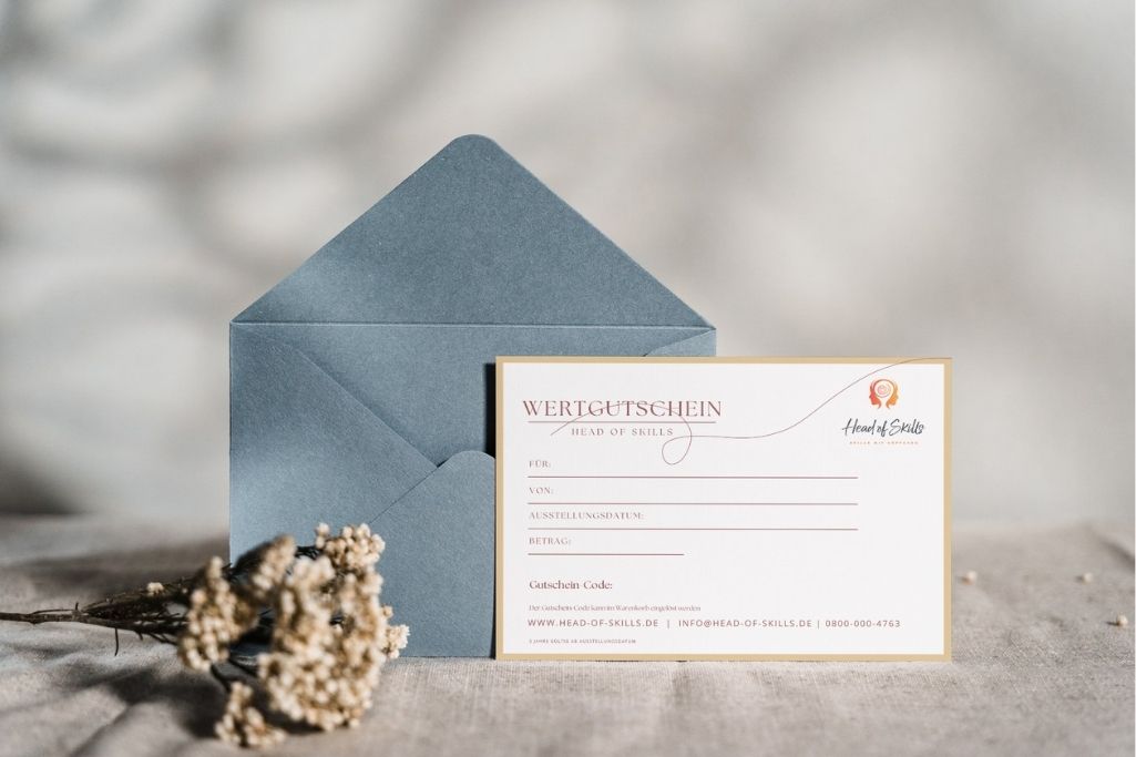 Wertgutschein Beige & Geschenk-Motiv Printversion