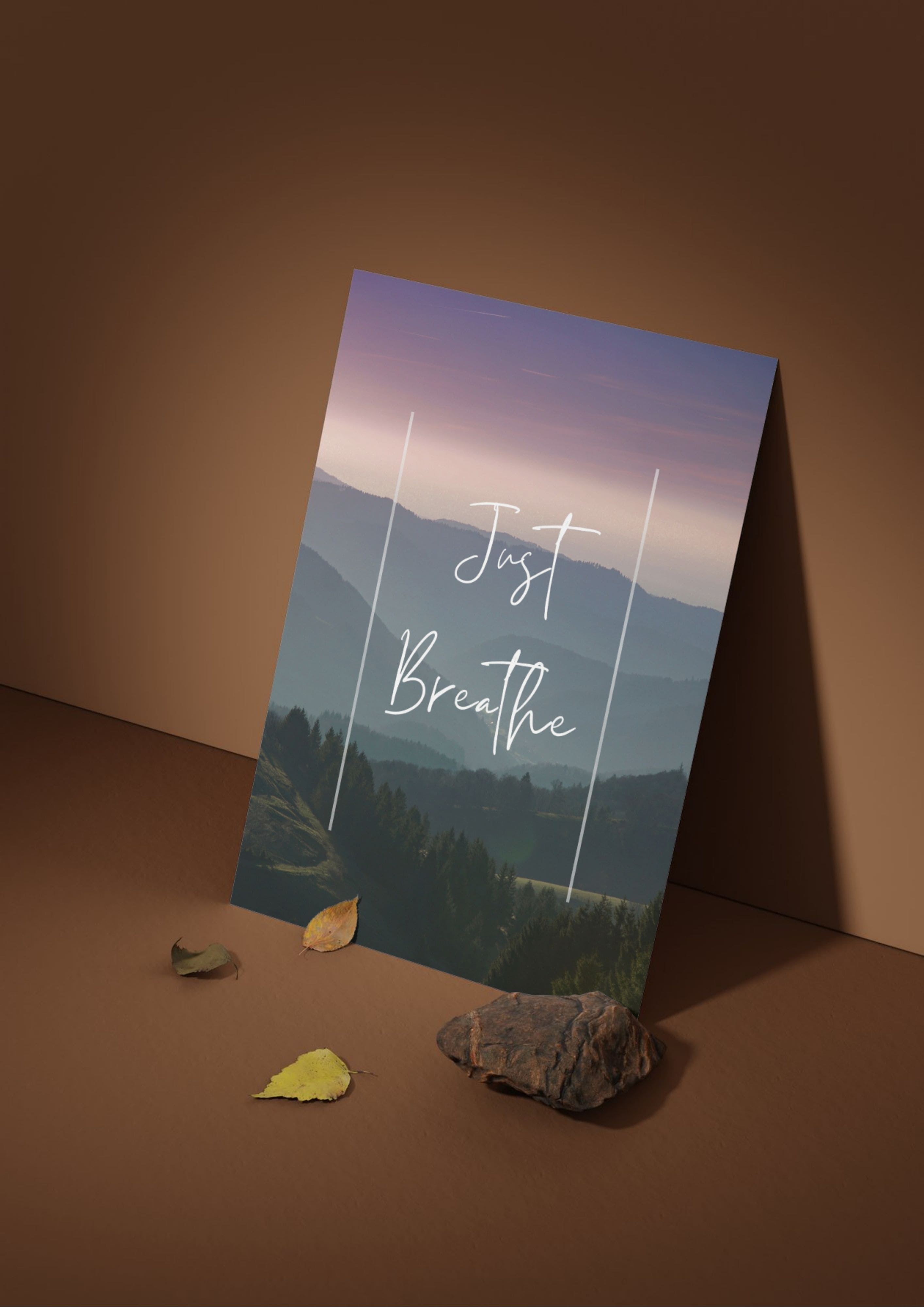 Just Breathe Poster Digital Download