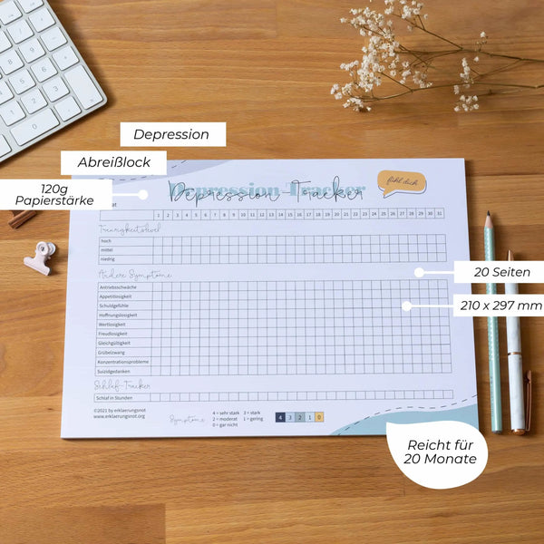 Schreibblock Depression-Tracker