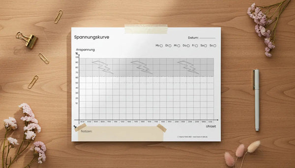 Spannungskurve – A4 Block (50 Blatt) 