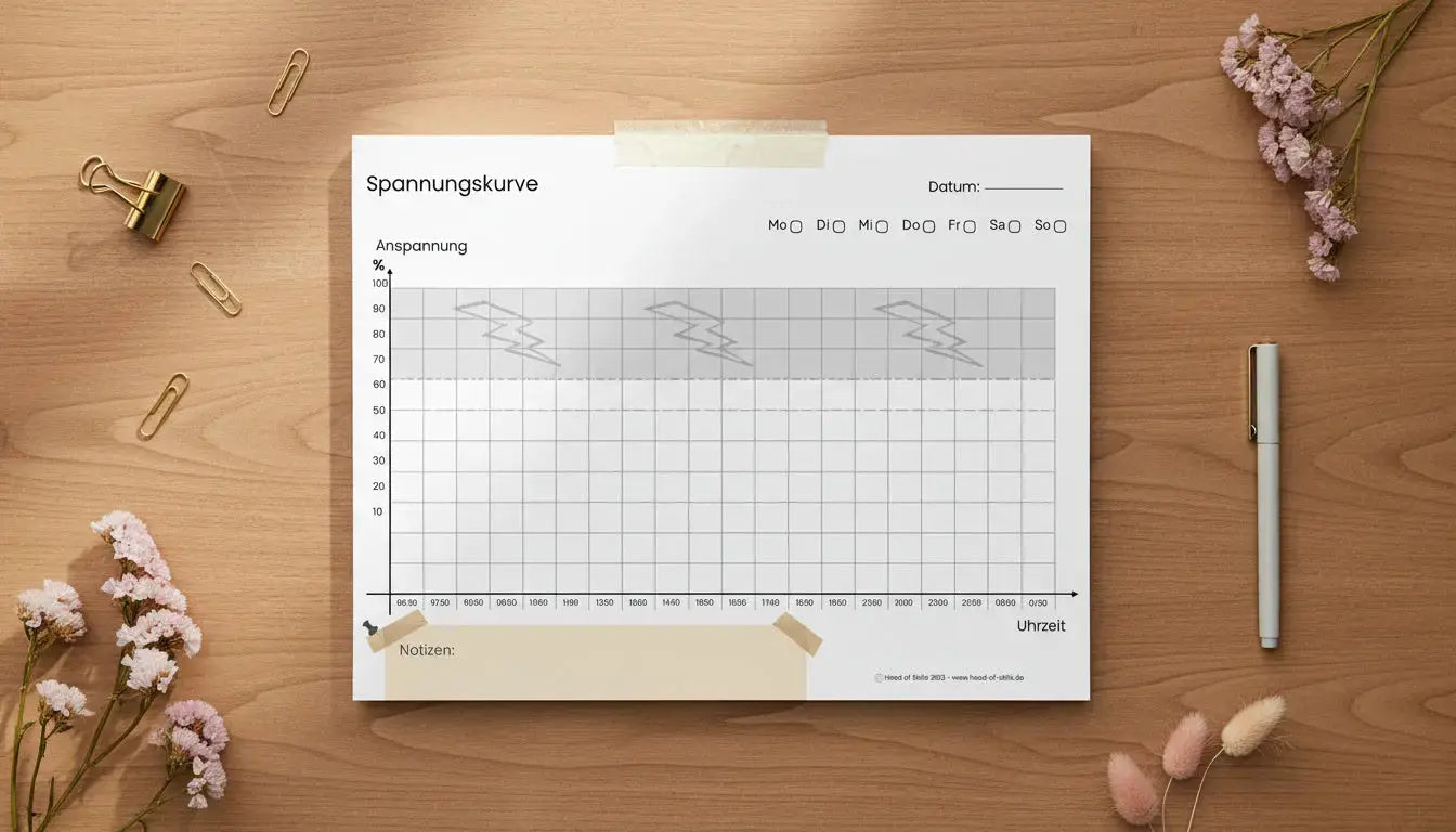 Spannungskurve – A4 Block (50 Blatt) 