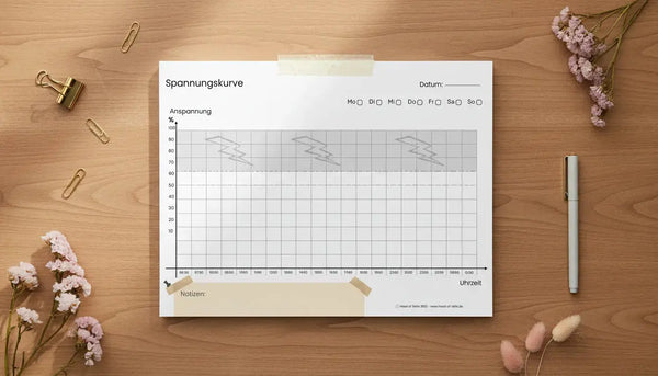 Spannungskurve – A4 Block (50 Blatt) 