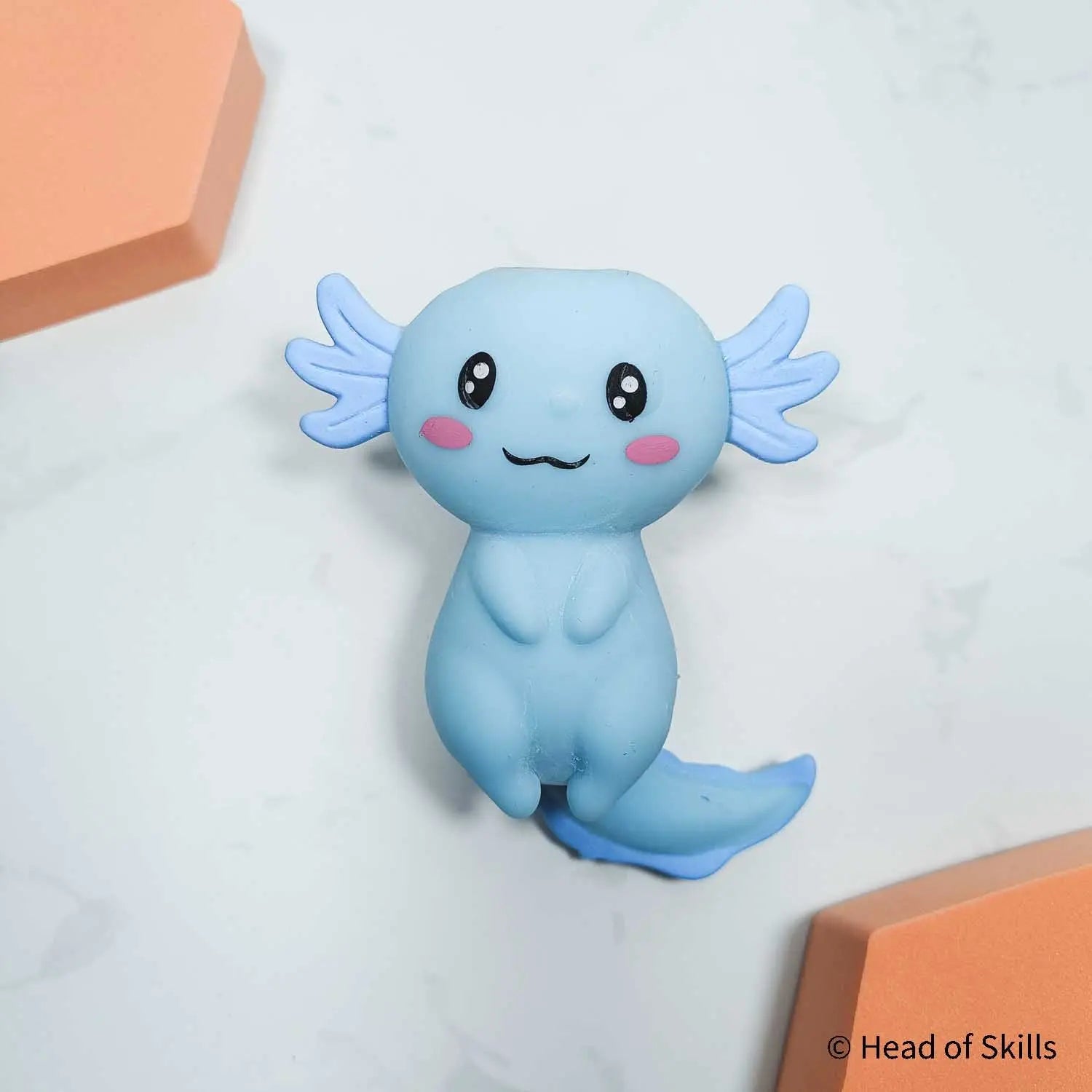 Niedliches Axolotl Fidget Spielzeug aus hochwertigem Silikon, ideal zur Stressreduktion und Förderung der Konzentration.