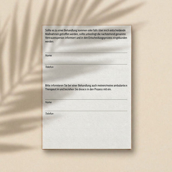 Notfallpass für psychische Krisen 