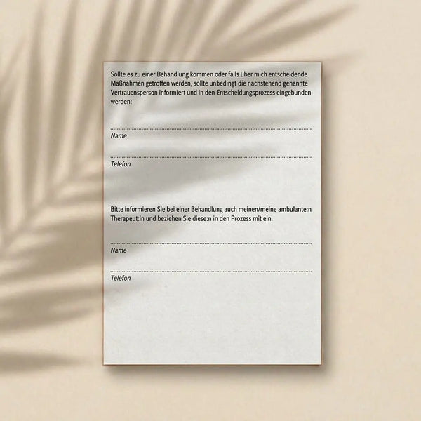 Notfallpass für psychische Krisen