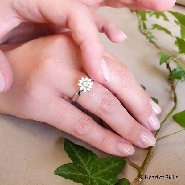 Skills bei Anspannung | Anxiety Ring Silver Flower