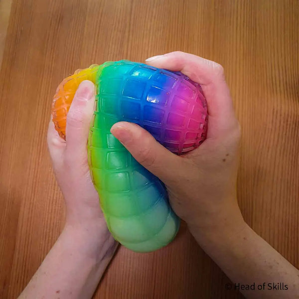 Skills zum Stressabbau | Jumbo Neon Regenbogen-Quetschball