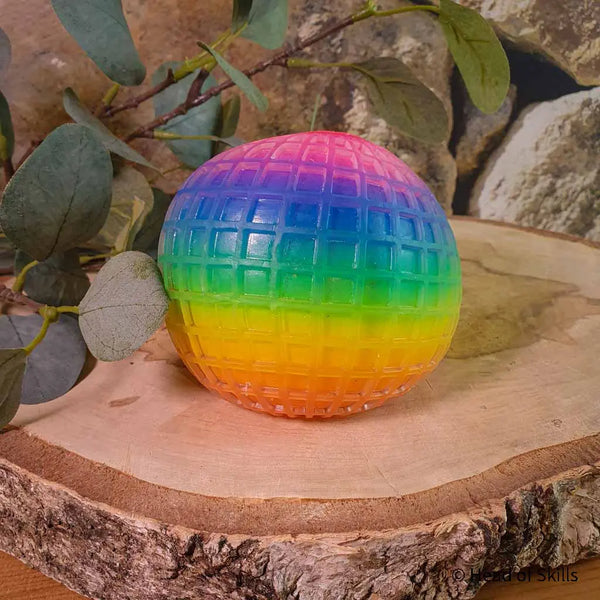 Skills zum Stressabbau | Jumbo Neon Regenbogen-Quetschball